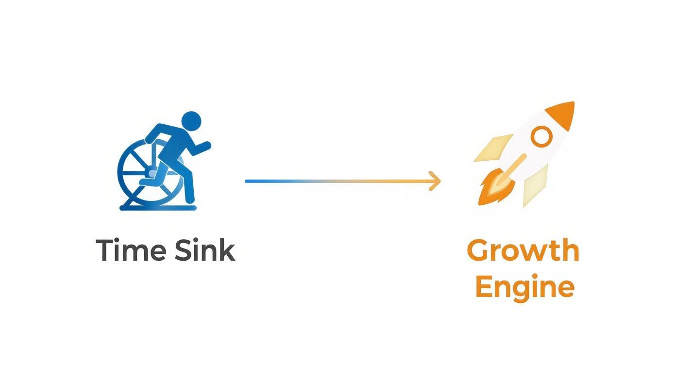 Infographic about marketing automation workflow