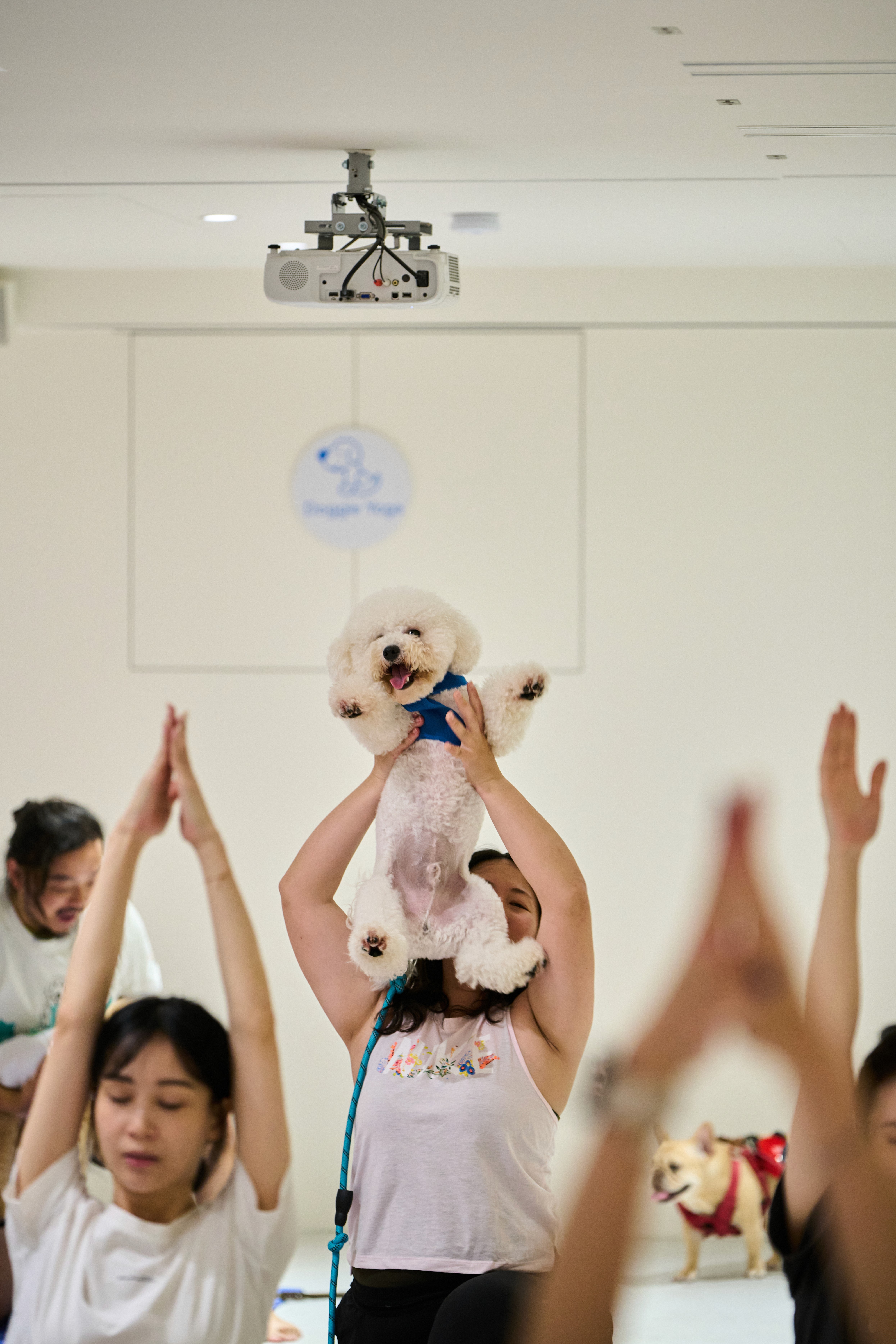 distored image of a man walking