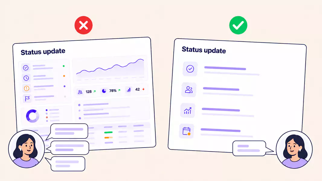 Two pitch decks - one complex and one simpler