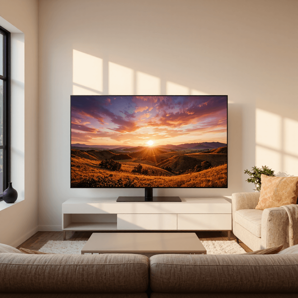 product photography of a television screen