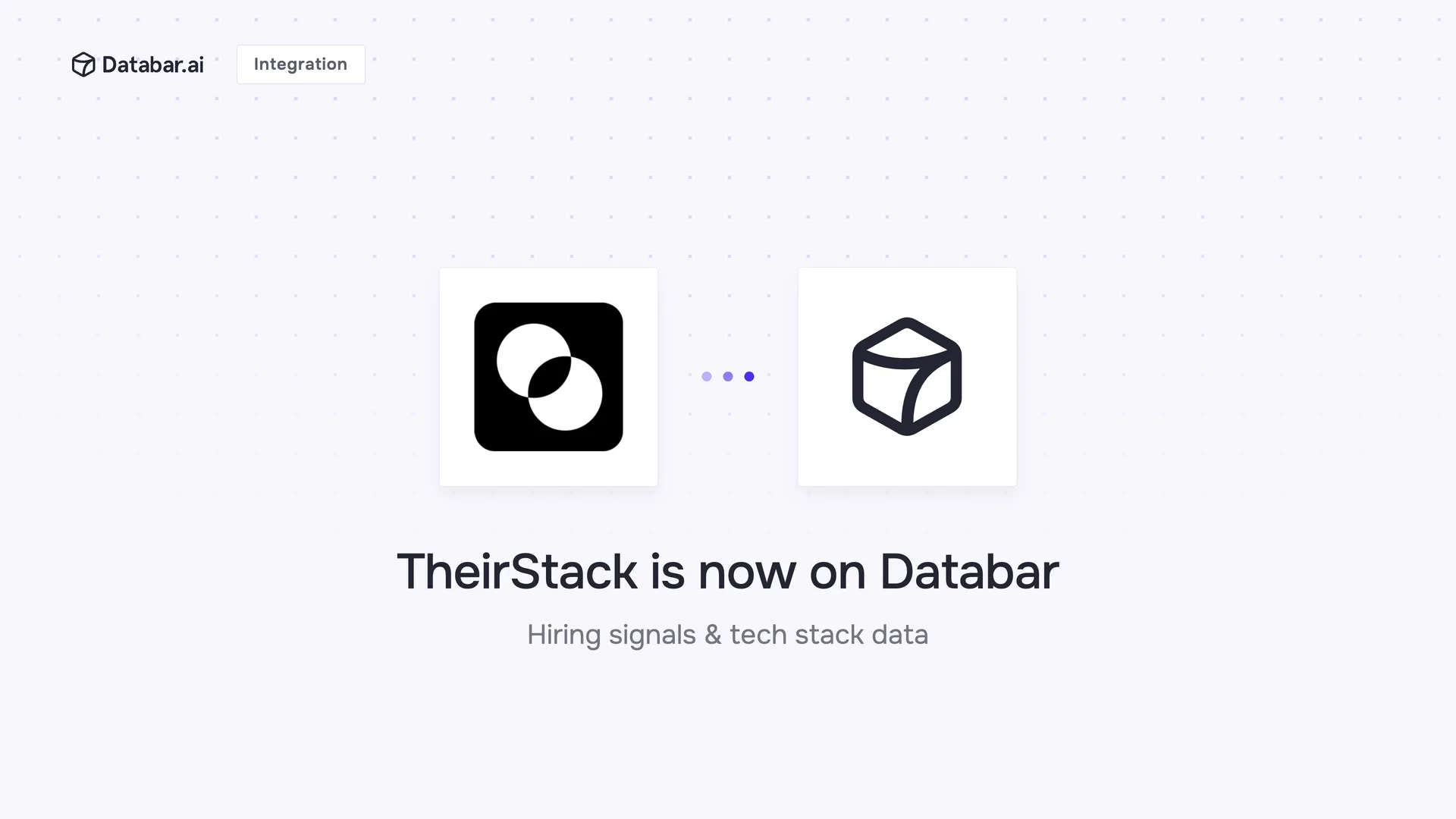 TheirStack is now on Databar — integration announcement