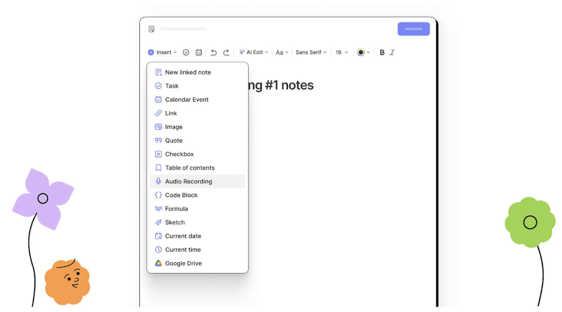 Evernote AI Transcribe screenshot