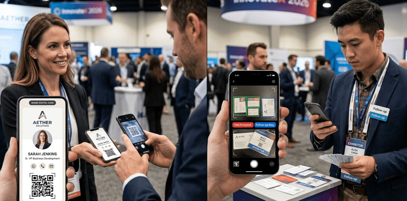 Scanning event badges offline in crowded trade show environment with limited connectivity