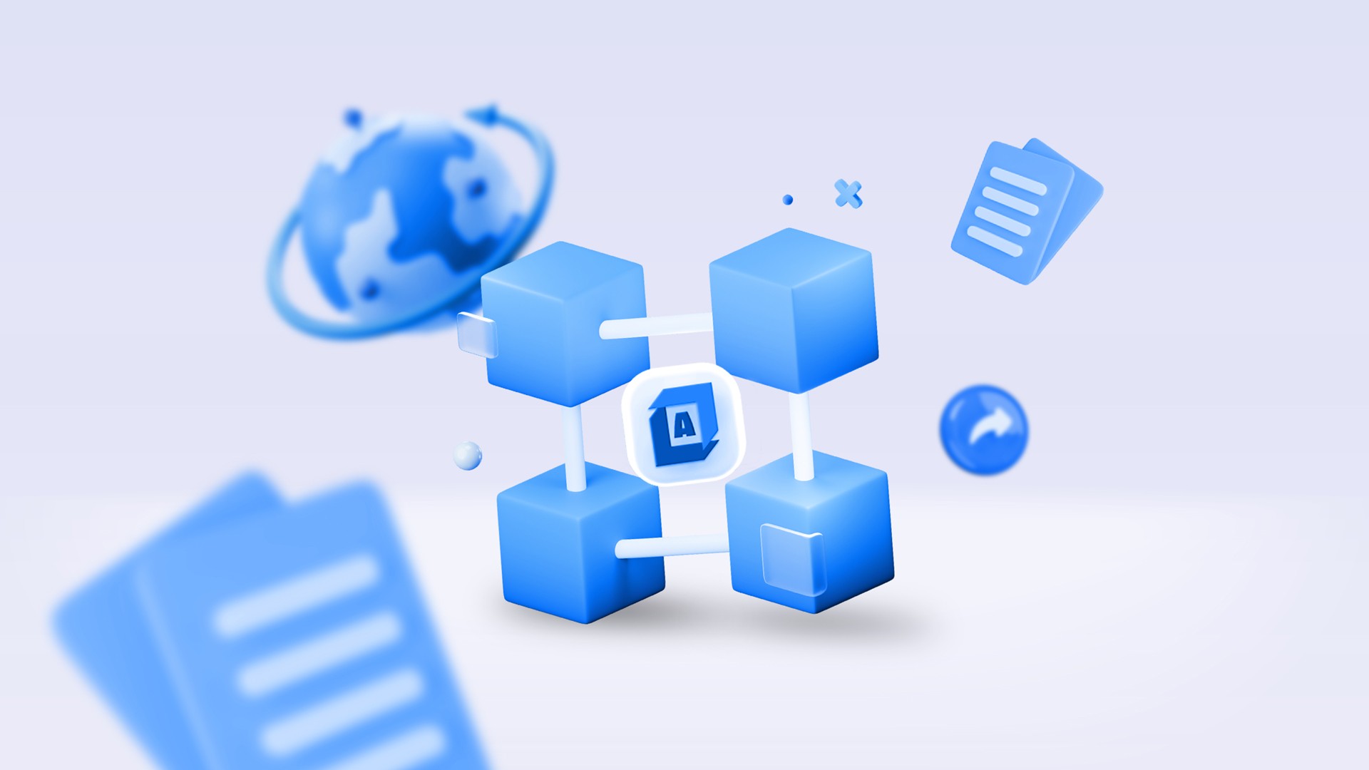 3D cubes containing the A-Cube logo