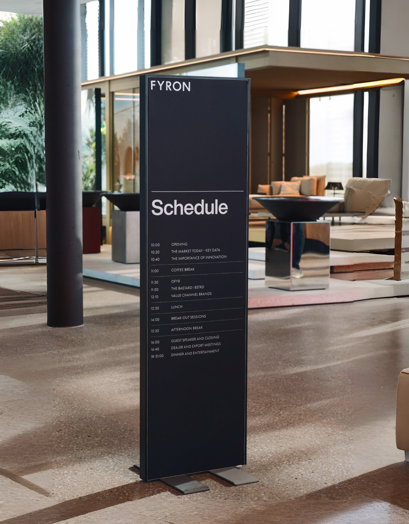 schedule mockup fyron by analogue agancy