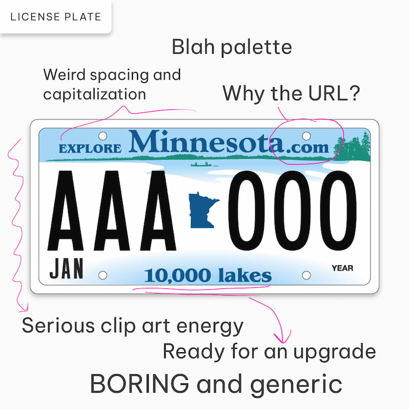 Critique of MN state license plate