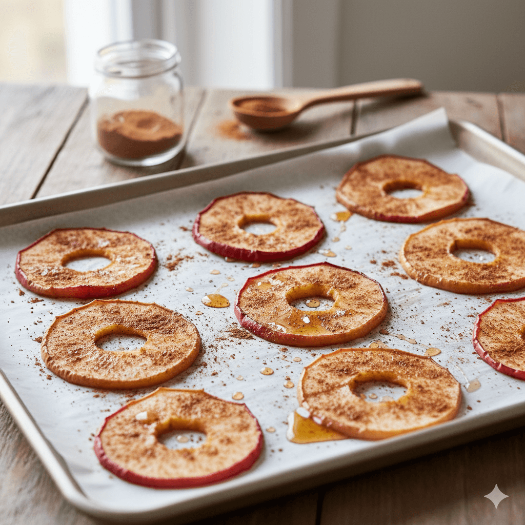 Baked Apple Slices with Cinnamon