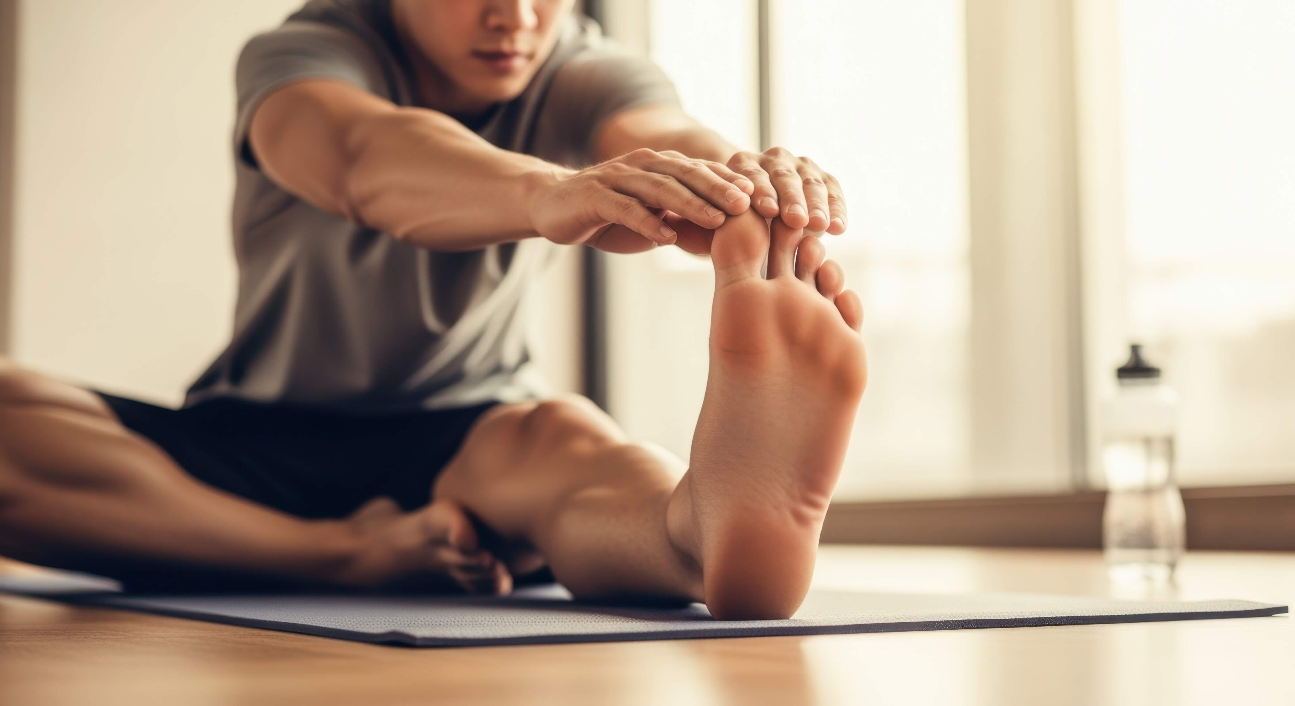 A man learning to surf