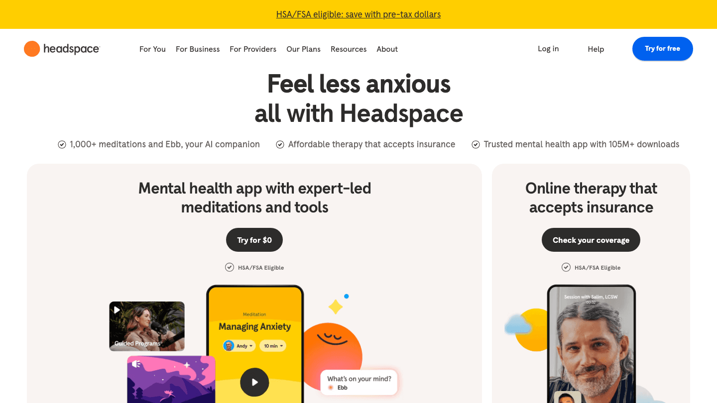Headspace meditation app screenshot