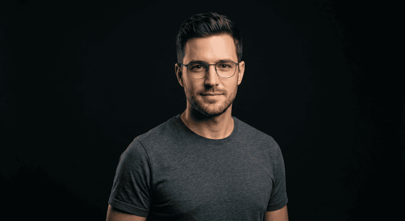 Man in gray t-shirt front image