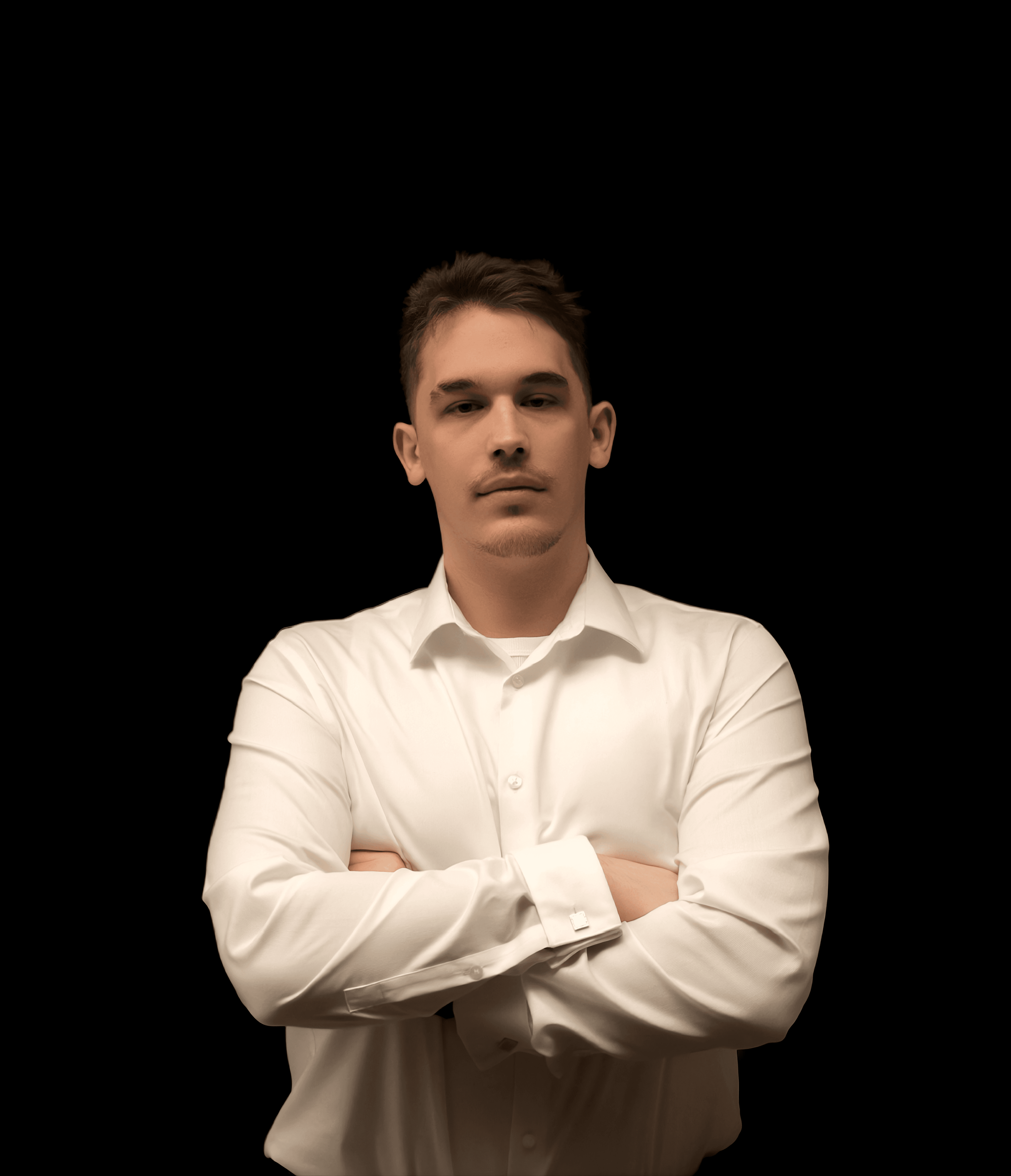 a blurry photo of a person standing in front of a wall