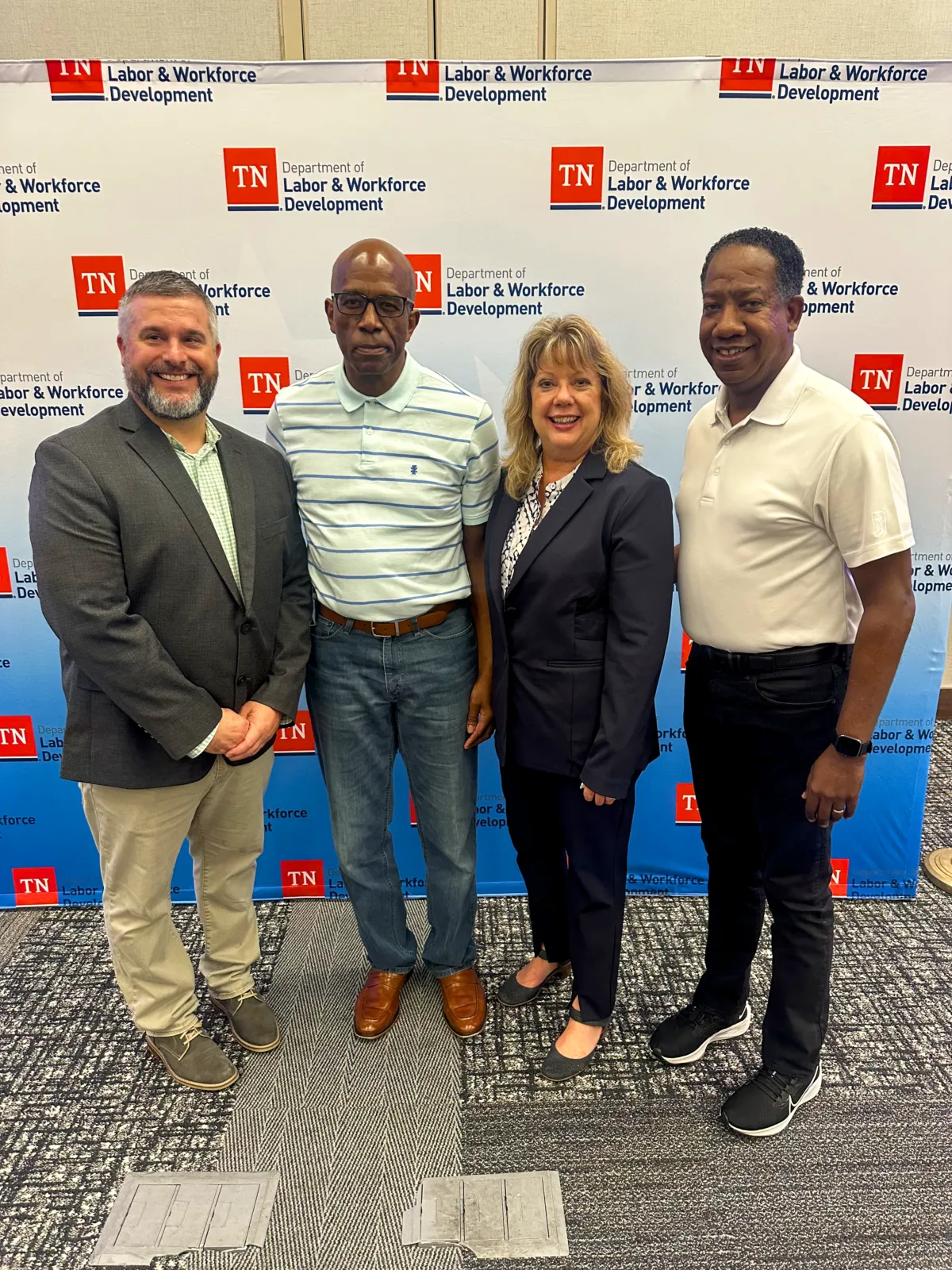 Jeremy and Lori at the Department of Labor and Workforce Development