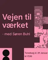 Rytmisk Center talk poster with Søren Buhl