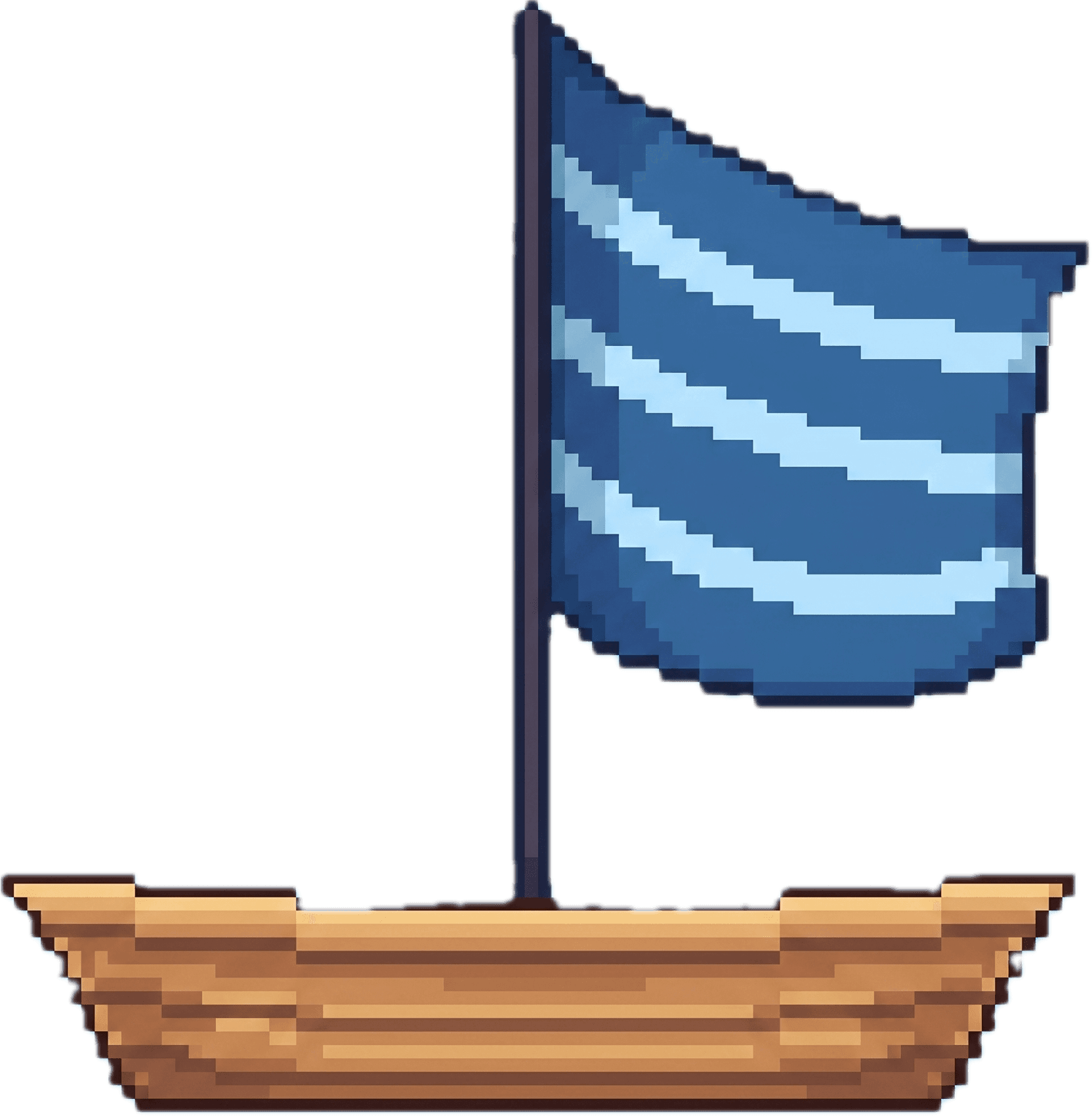 Pixel sailboat