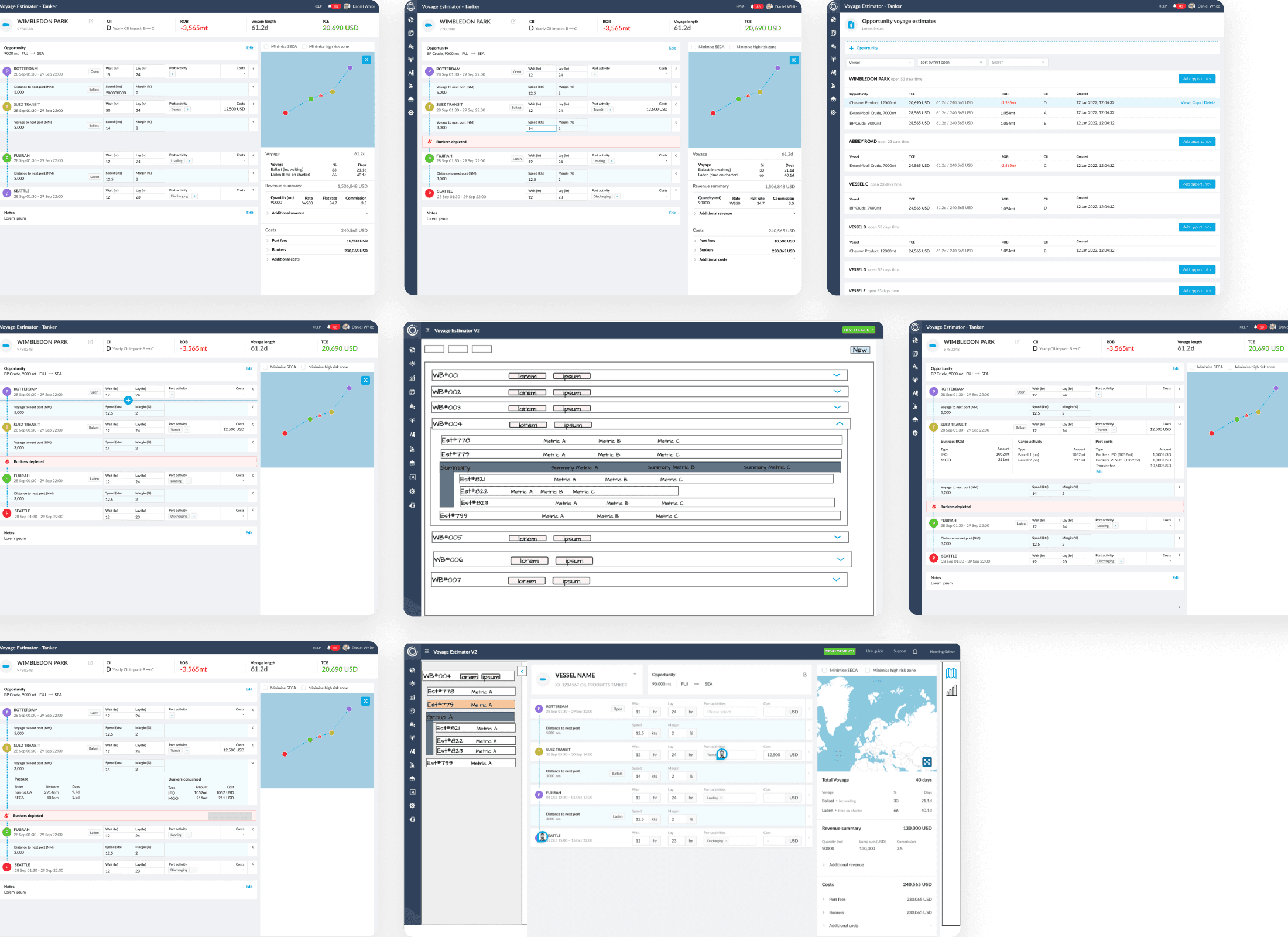 90POE Wireframes
