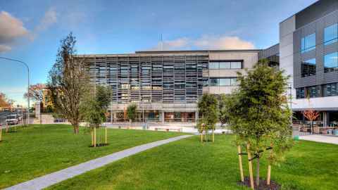 white university during daytime