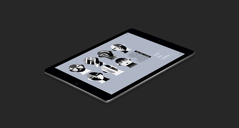 ipad on grey background