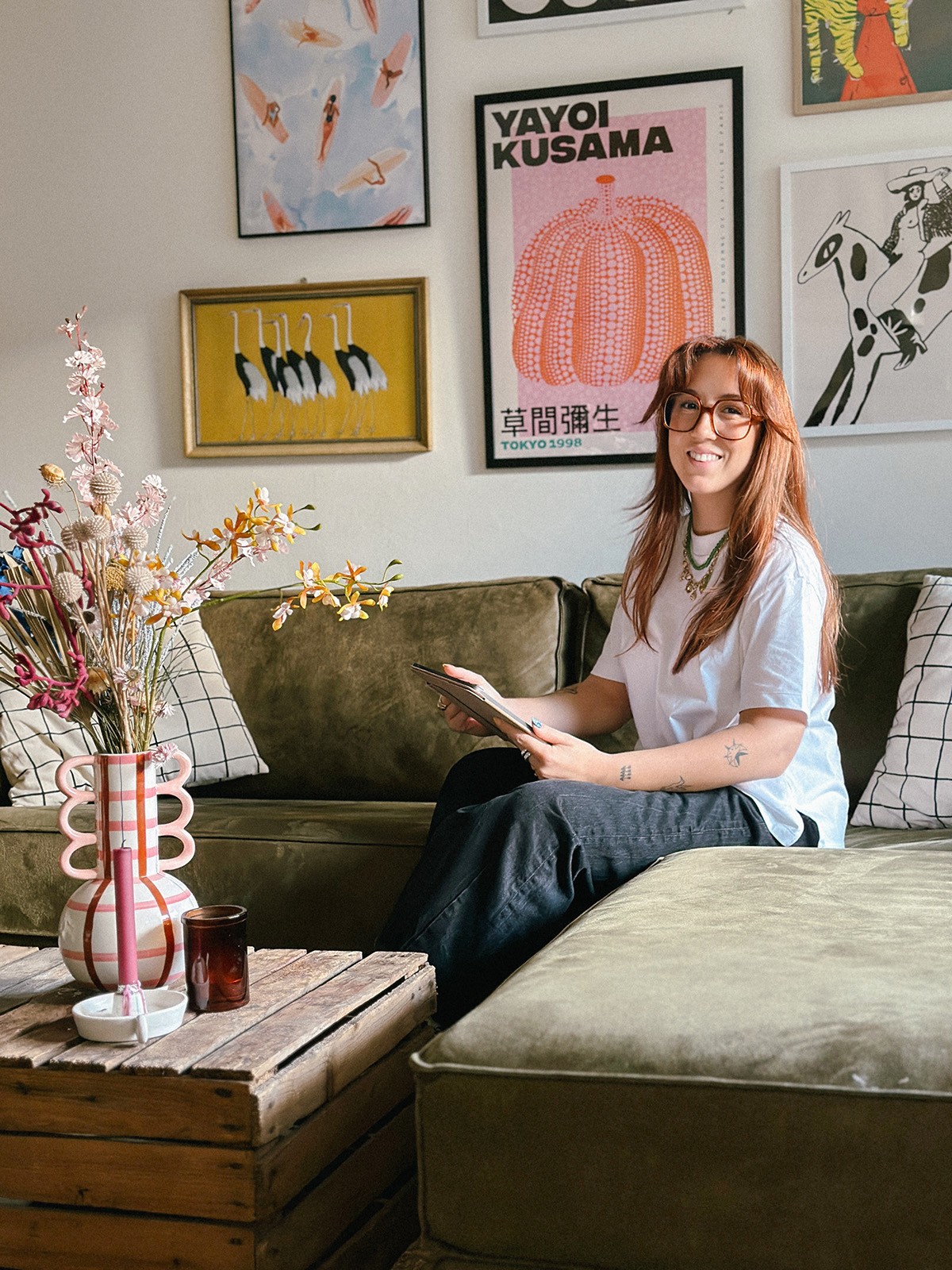 brand designer with artwork background