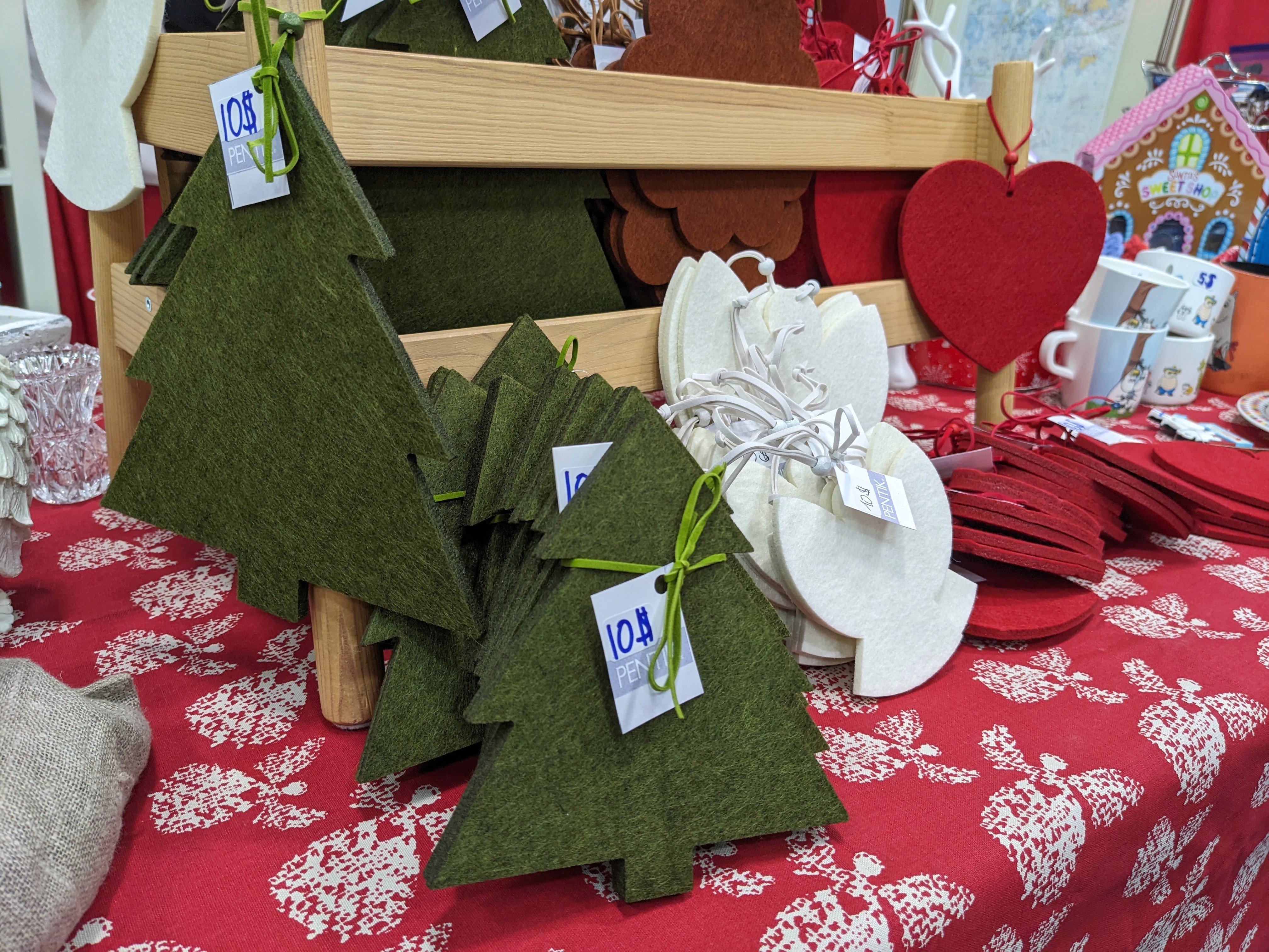 Product photo of felt christmas ornaments