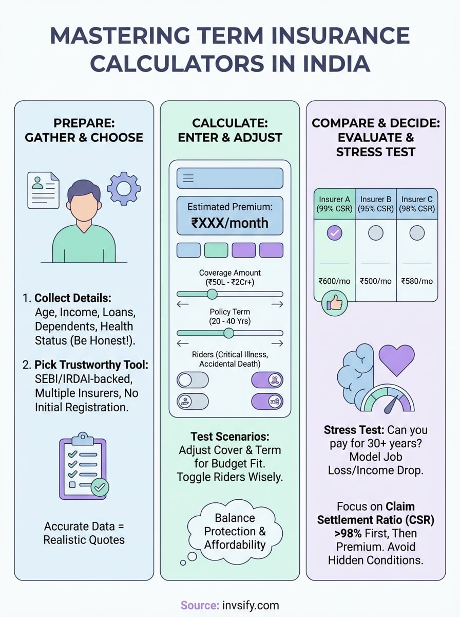 term insurance calculator india infographic