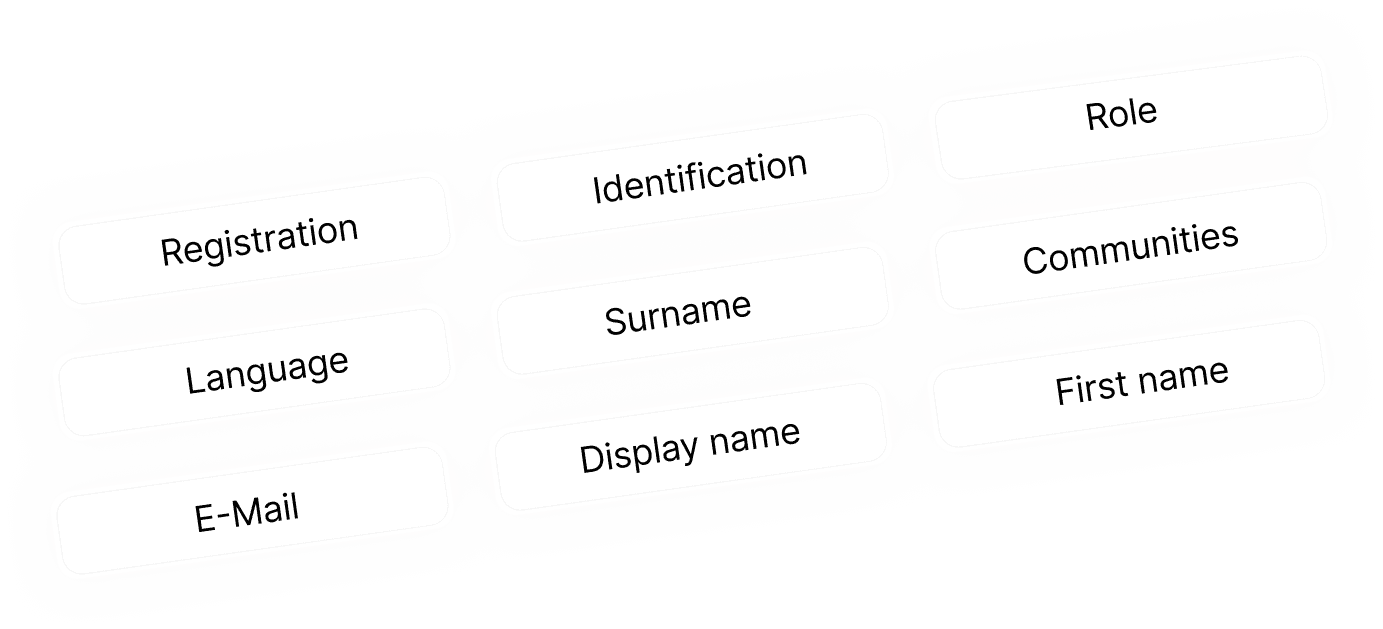 Various features such as role and language enable authentication for SSO.