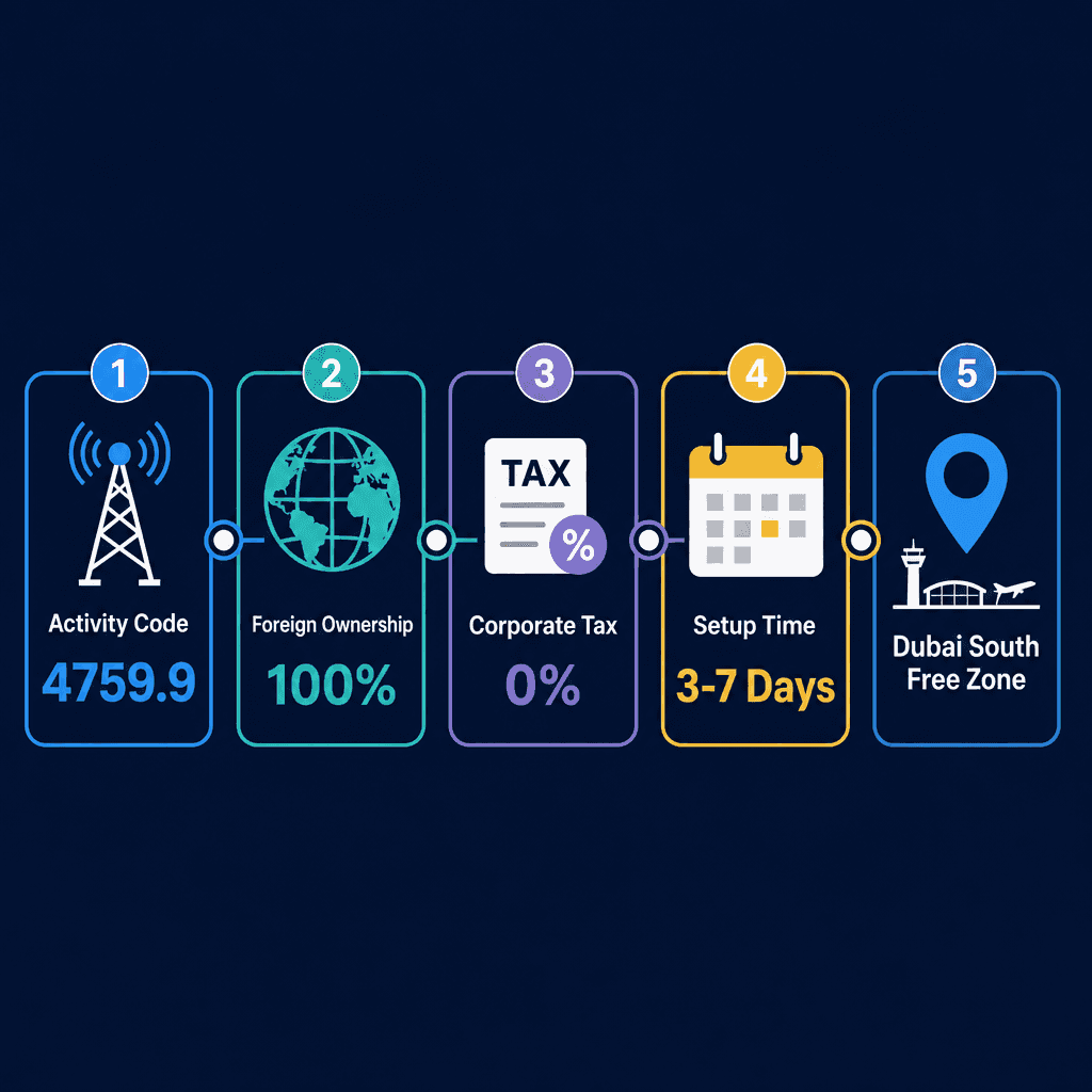 Infographic: How to Get a Antennas Trading License in Dubai