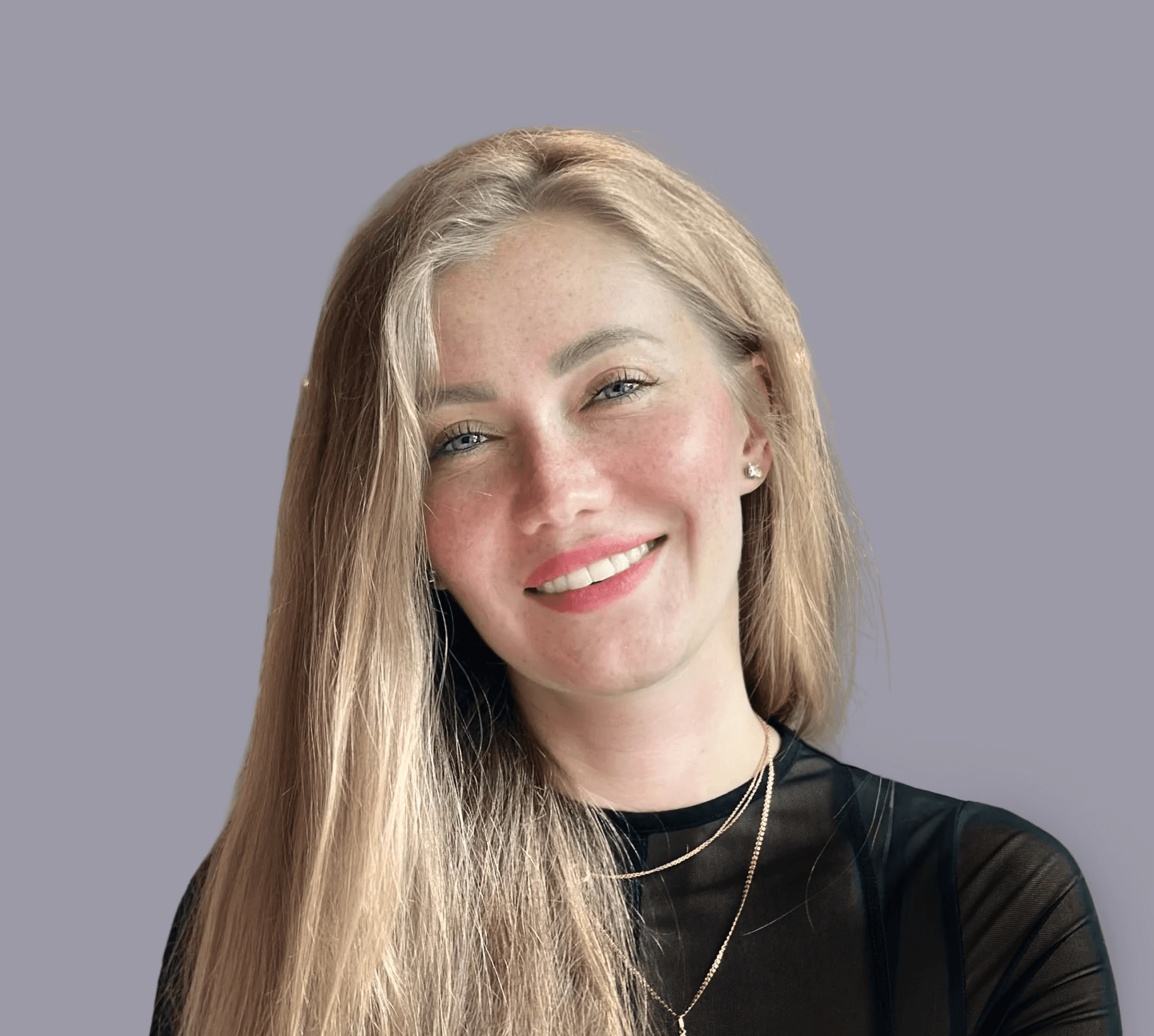 woman wearing black crew-neck shirt