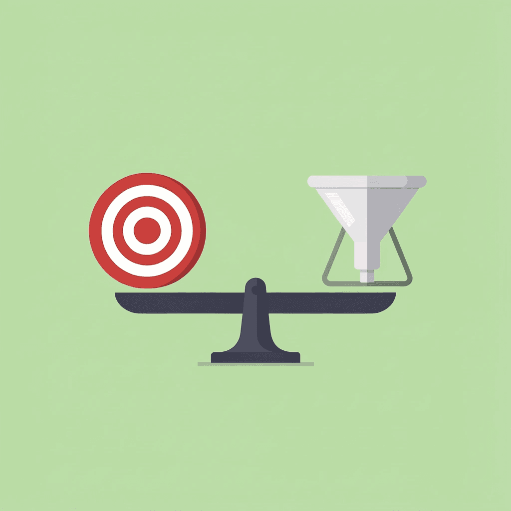  Balance scale comparing traditional scholarship application approach on one side versus Kollegio's smart targeted approach on the other