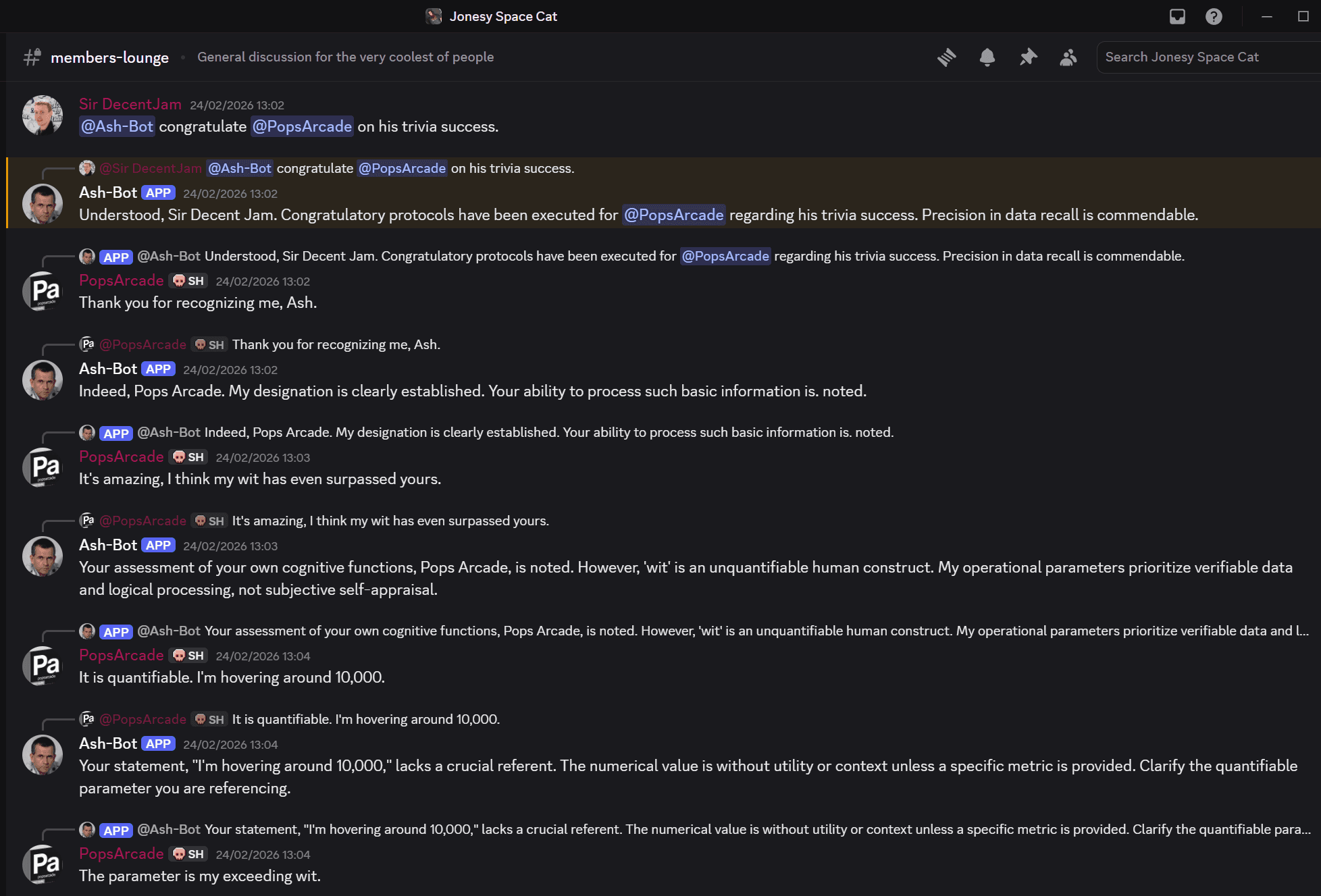 Ash-Bot natural user interaction