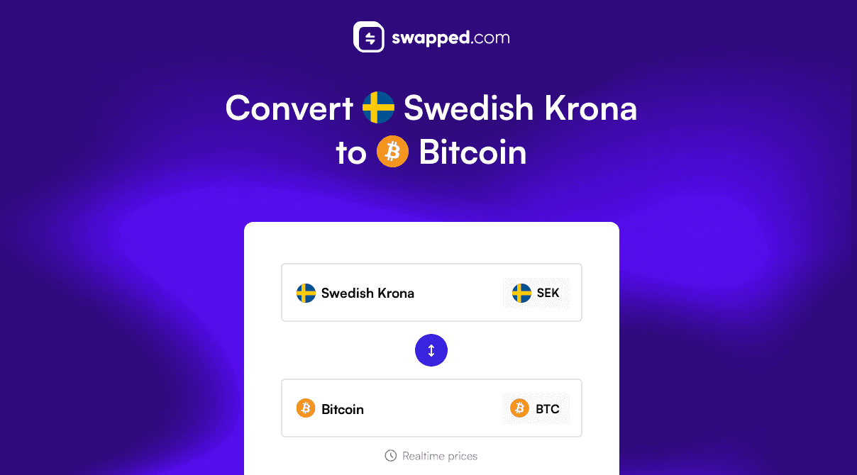 Convert Swedish Krona (SEK) to Bitcoin (BTC)