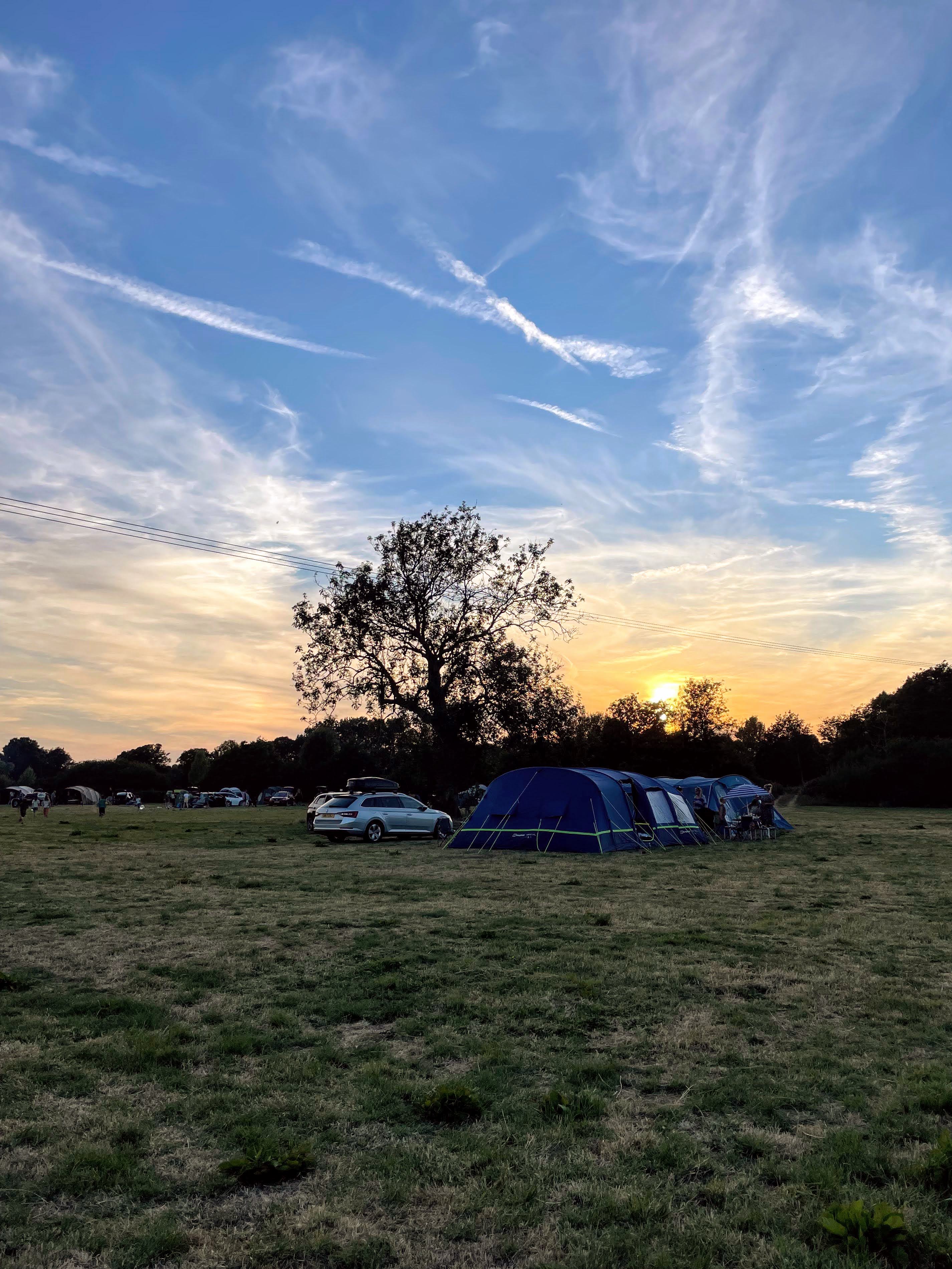 Family Camping  at Isfield Camp Sussex