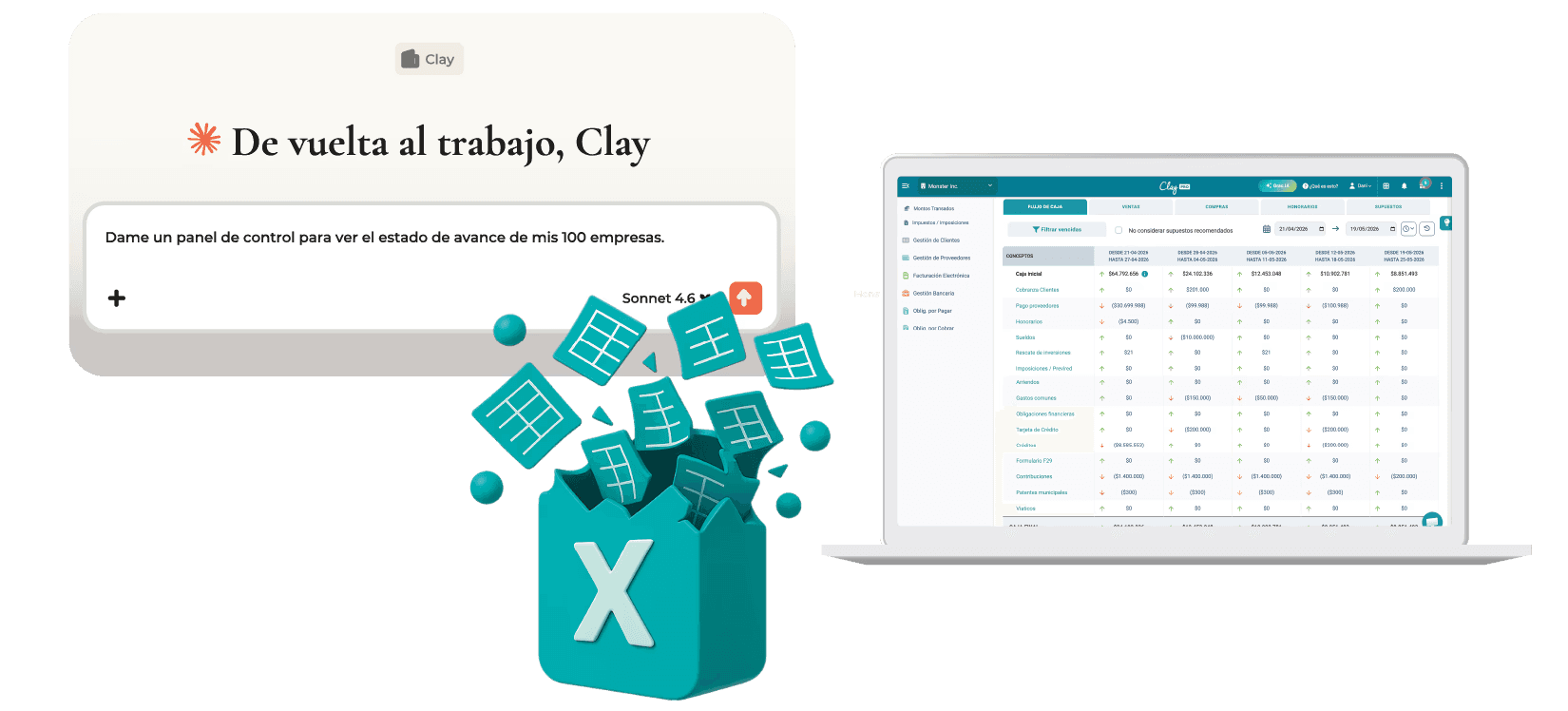 Barra chat de Claude para hacer preguntas con la información directa que entrega Clay sobre las empresas incorporadas en el software