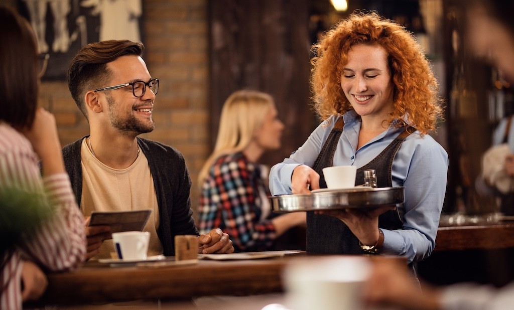 cafe happy customers