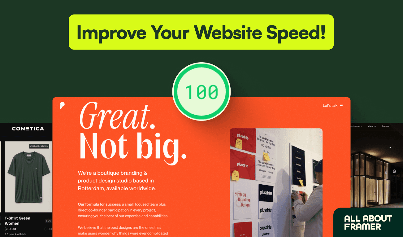 8 Ways to Improve Your Framer Website Speed