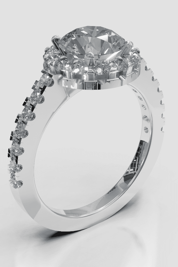 Kyle Style - Diamond Halo - $3,600 (with side diamonds)