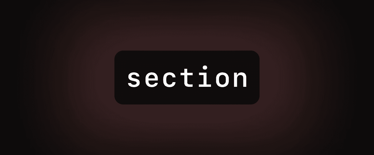 the section tag