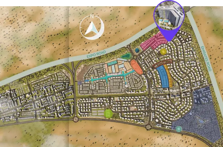 south living location map dubai south