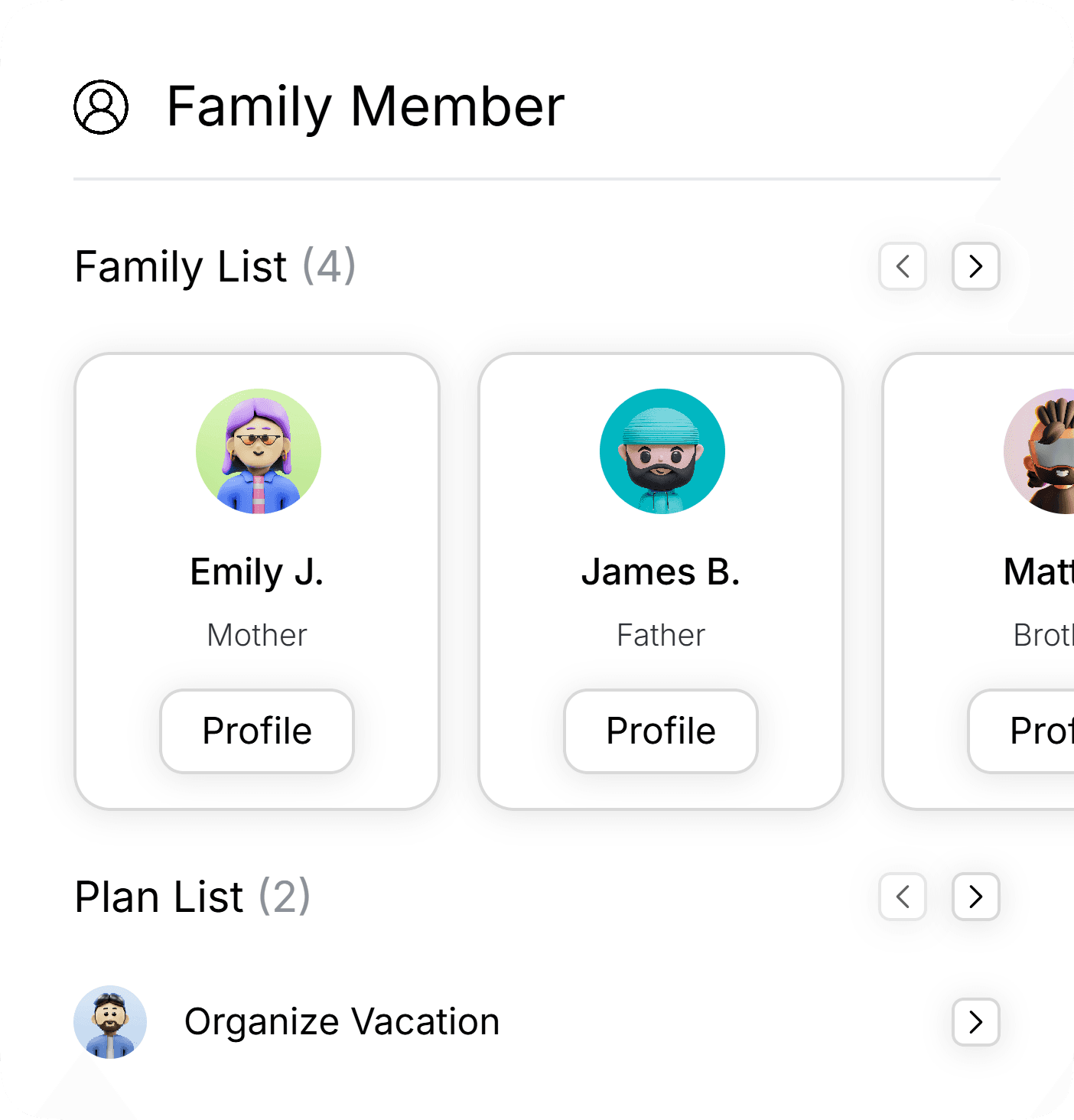 family member profiles