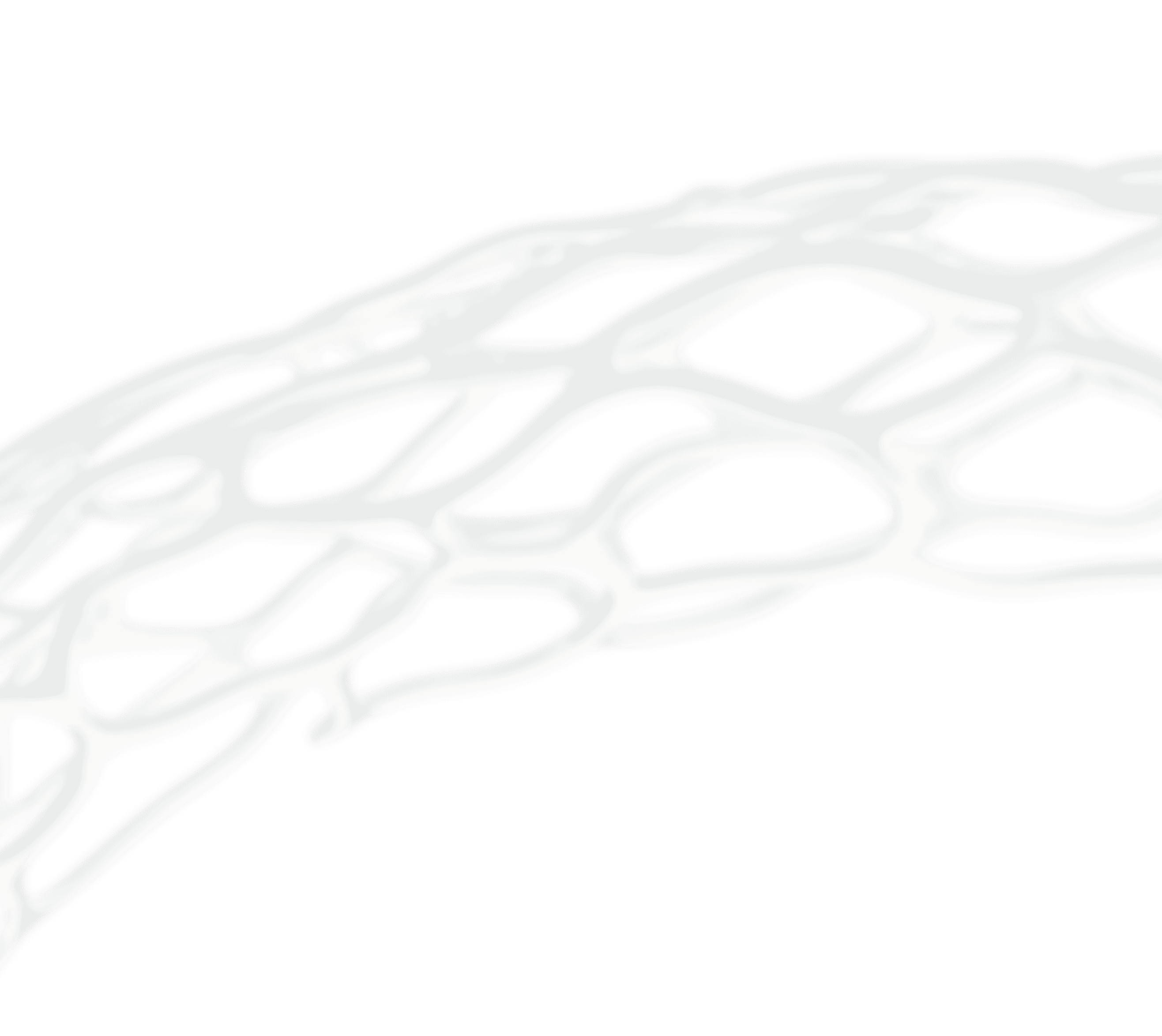 Elegant silver mesh band curving downwards