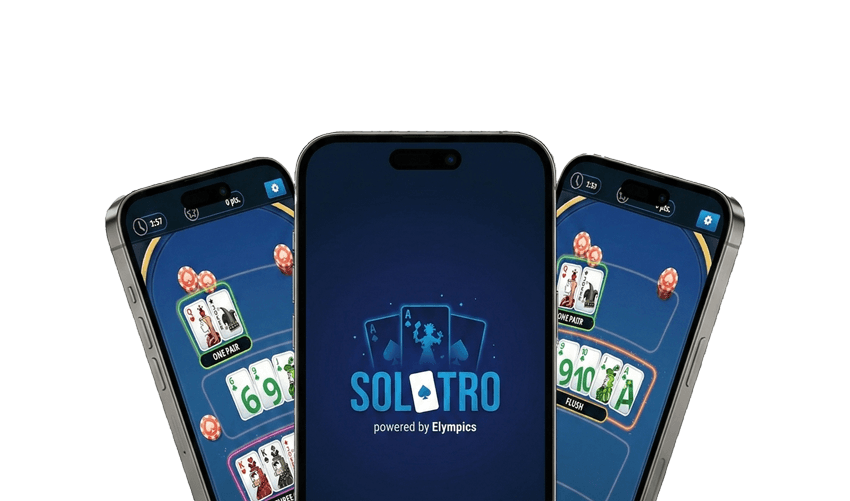 Solatro gameplay — building a full house.