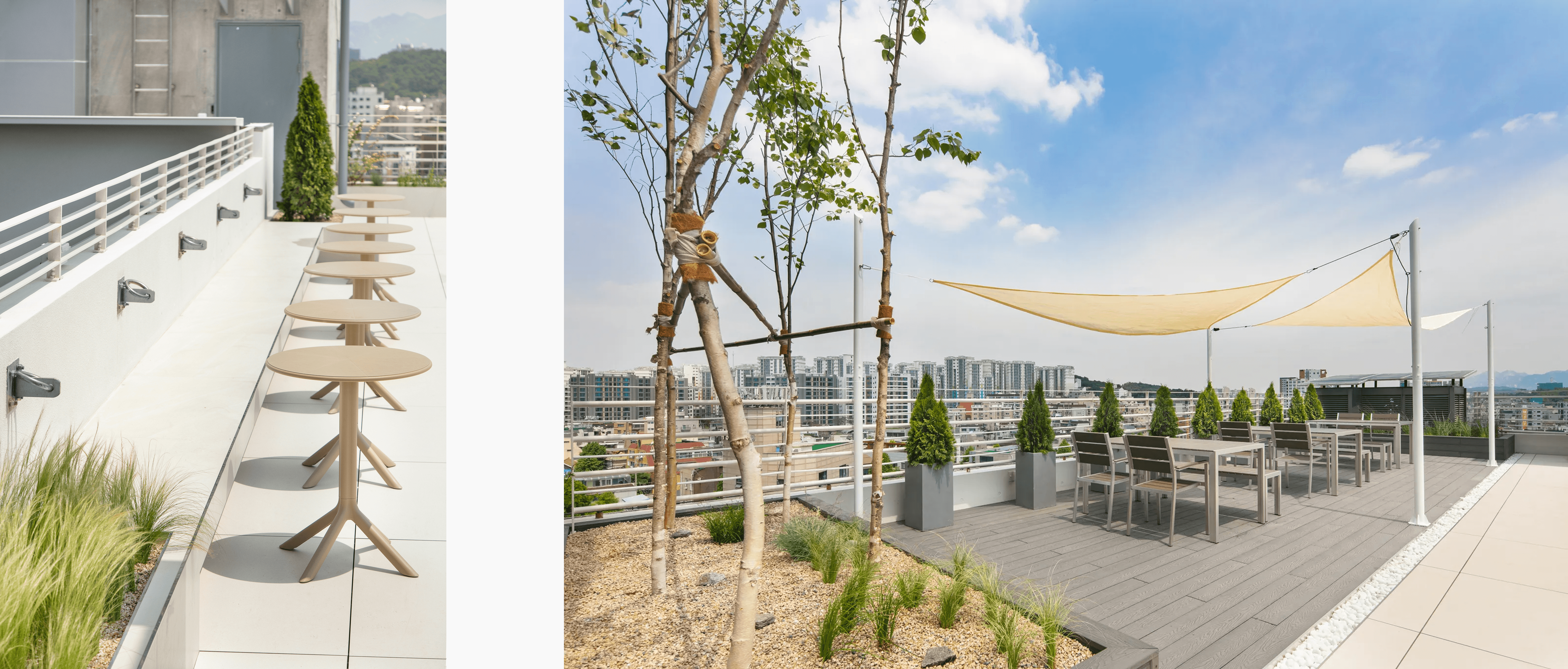 시공이 완료된 옥상 실제 모습