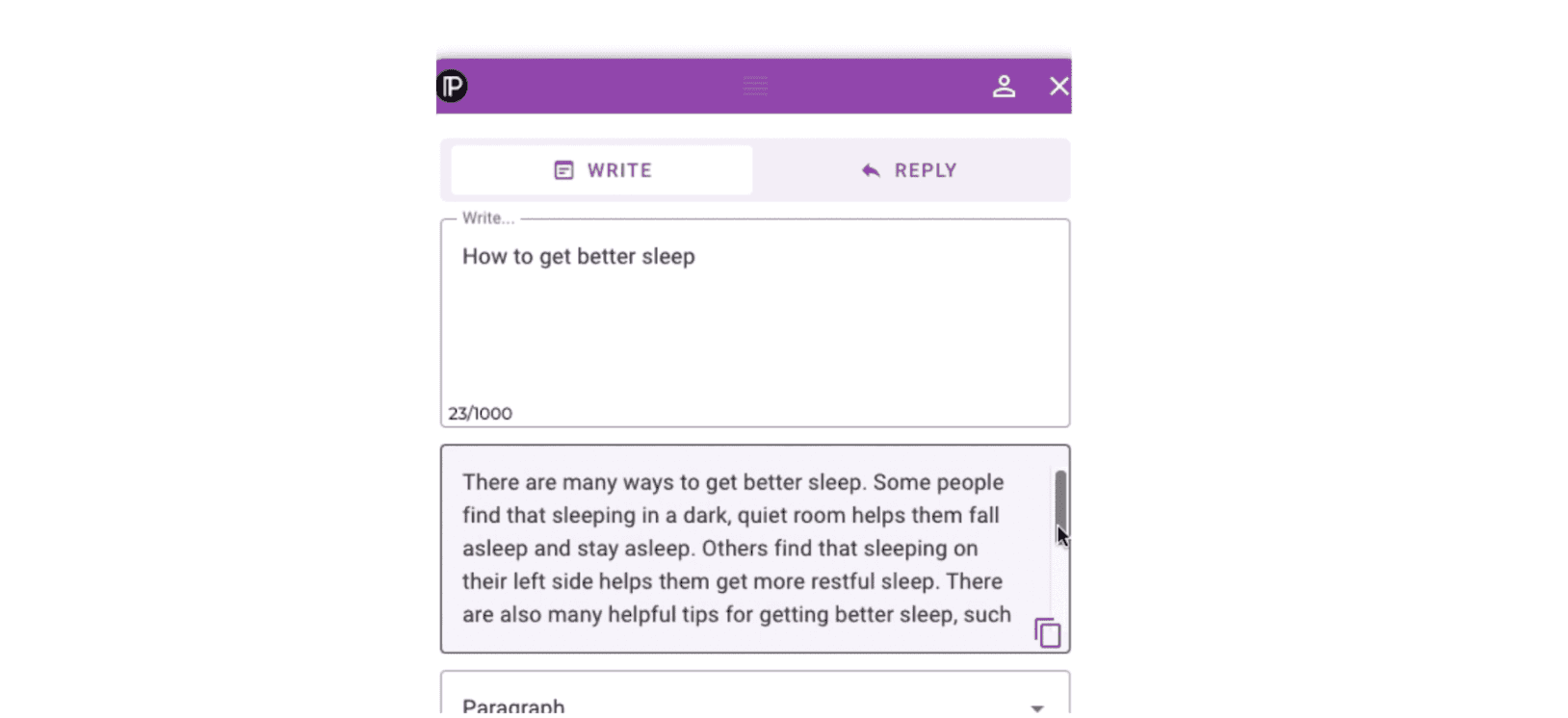 Best AI Text Generator 8: ParagraphAI