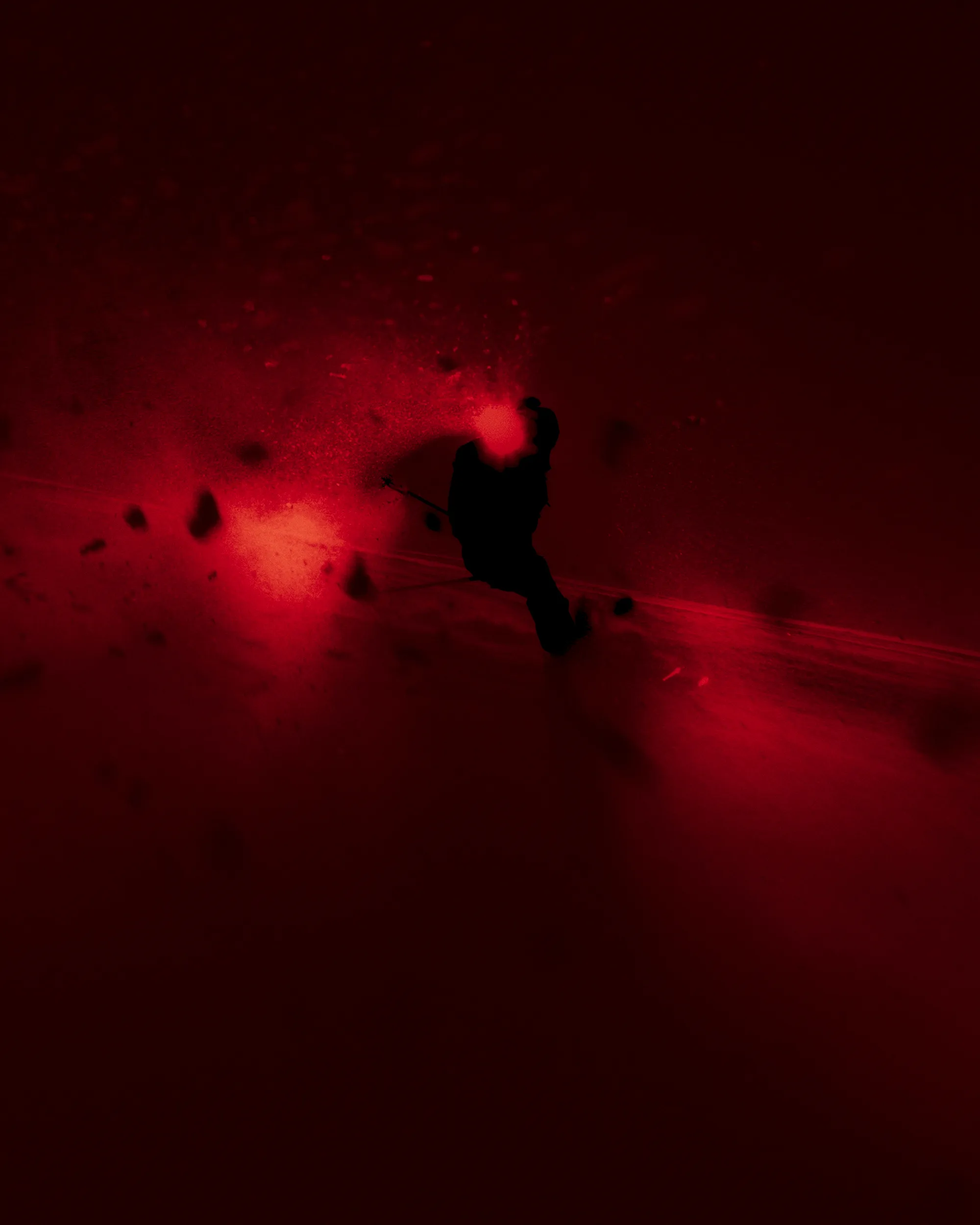 picture of an abstract snowy shape.