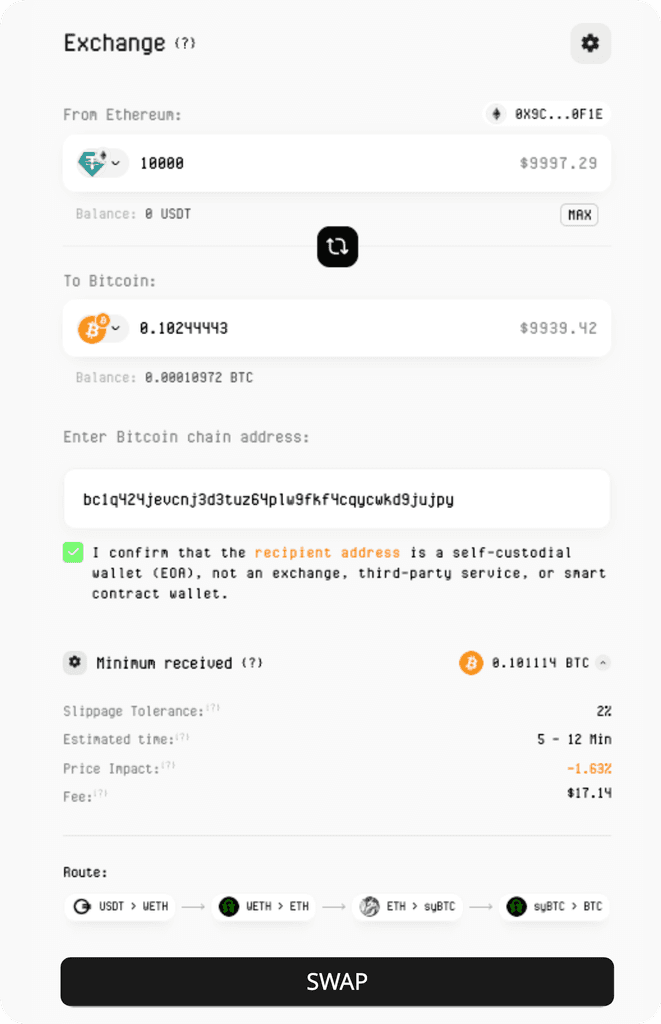 How to Bridge to and from BTC