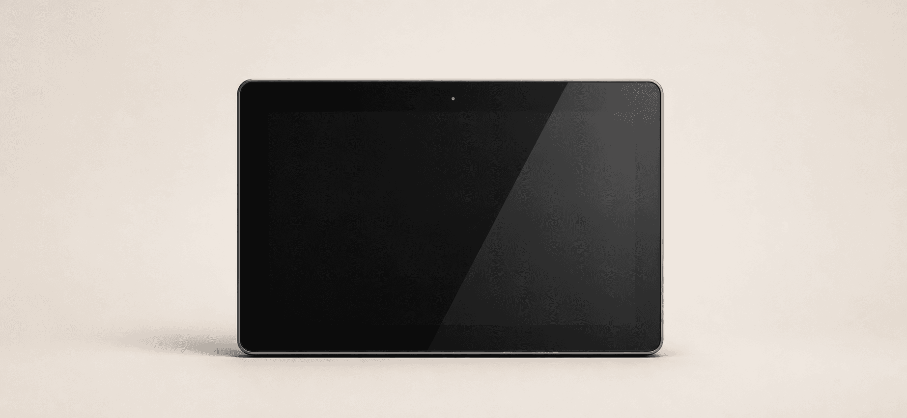 Smart home control panel with edge-to-edge glass front