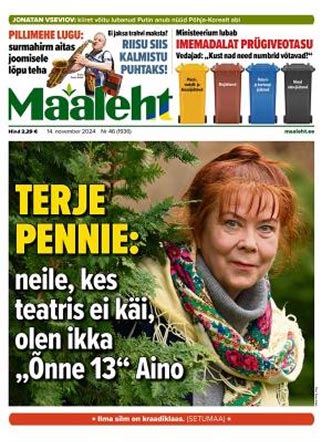 "Maaleht" paberlehe esikaas.