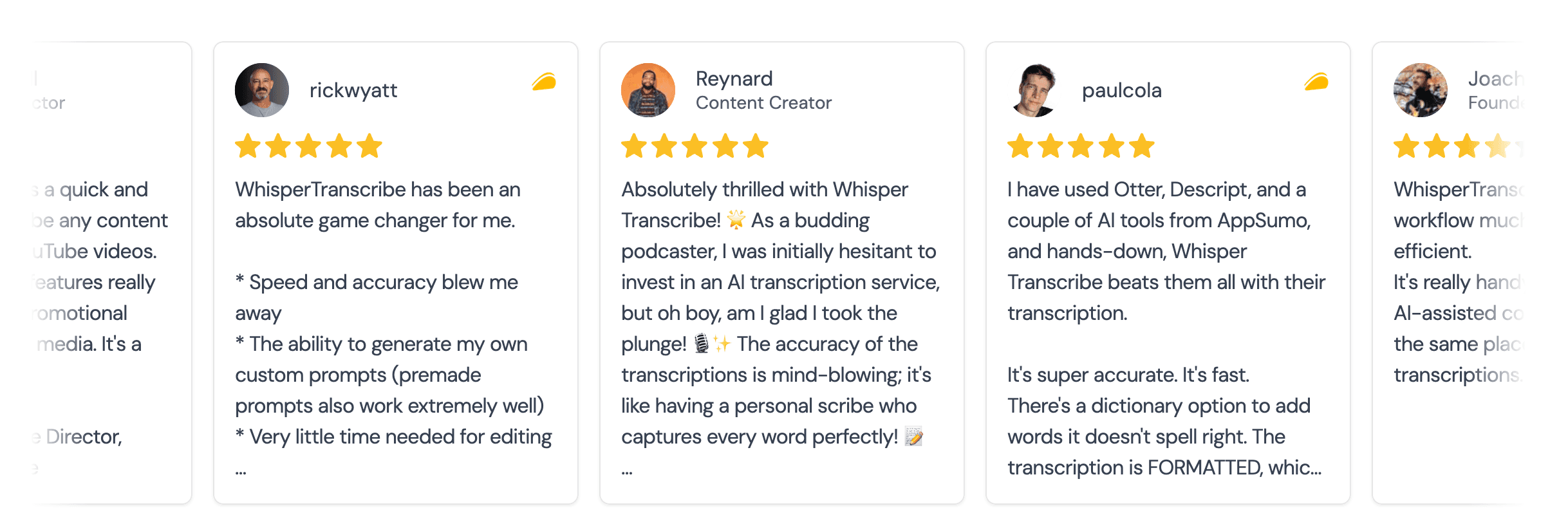 Whispertranscribe reviews screenshot