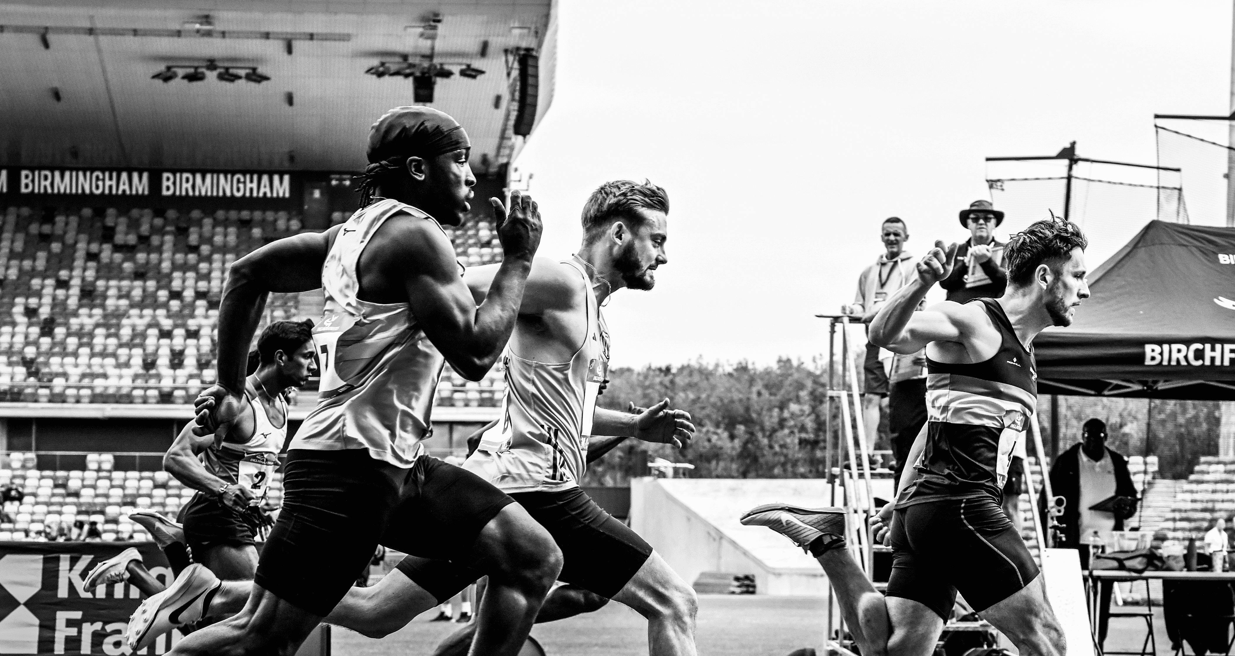 Sprint finish National Athletics League at Alexander Stadium, Birmingham 