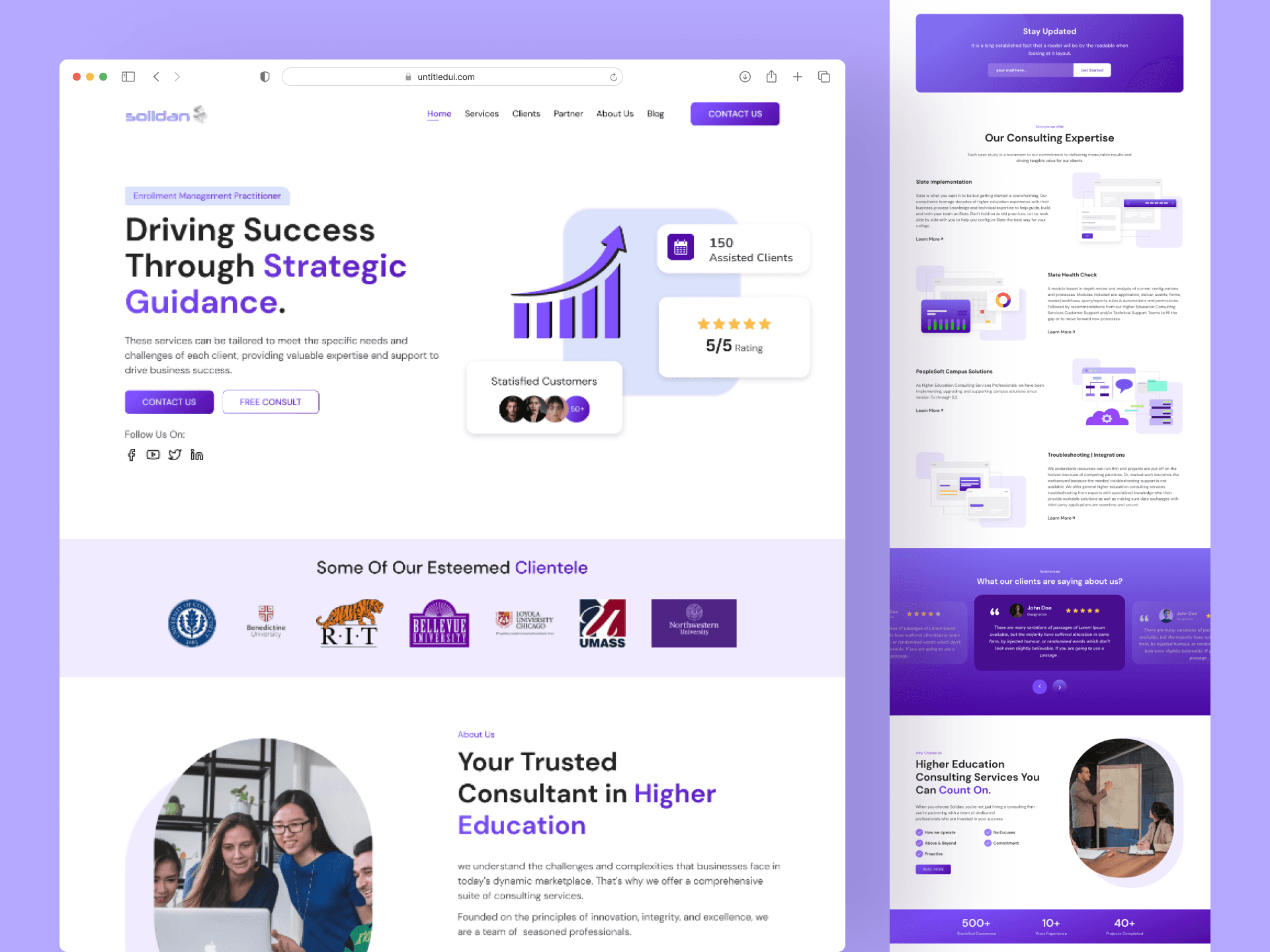 Solidan website design