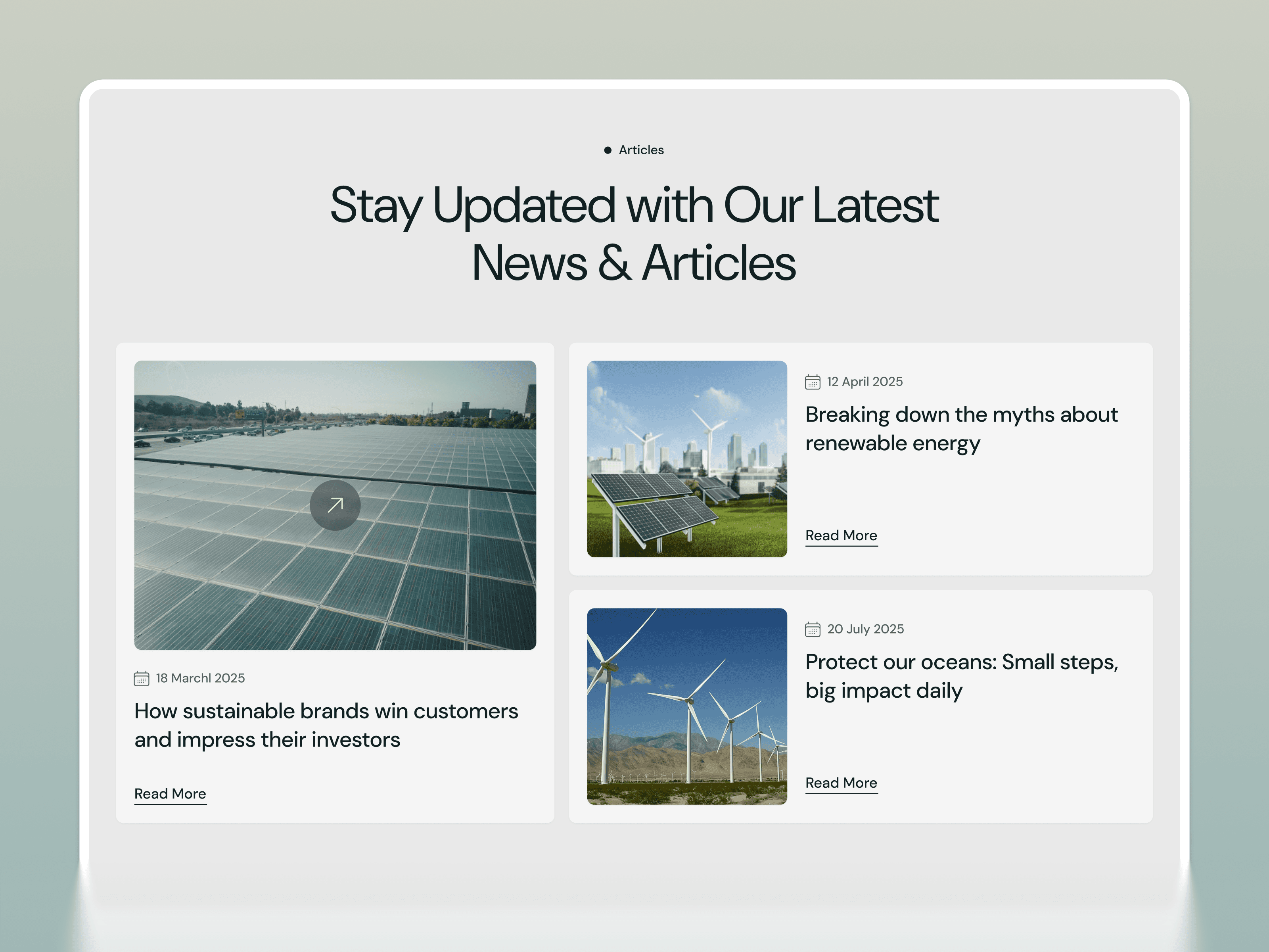 framer green energy template